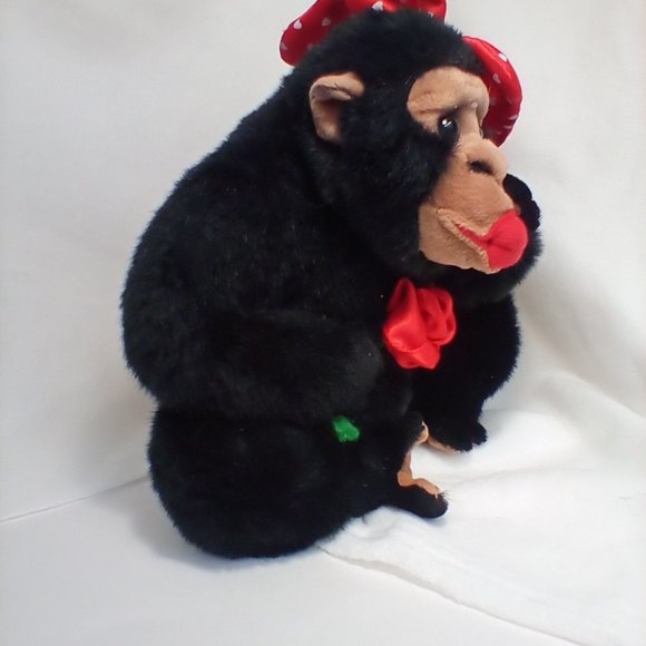 Cute Plush Stuffed Animal - Adorable Monkey with Rose - Picture 2 of 5